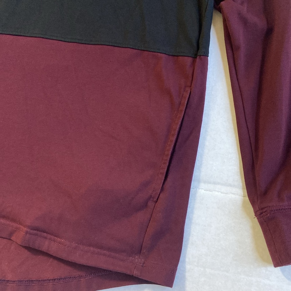 Men's American Eagle Maroon pullover  long sleeve hoodie tee sz medium EUC - Picture 5 of 6